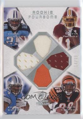 2008 SP Rookie Threads - Rookie Foursomes - Heptagon Pattern #RF-JSTS - Devin Thomas, Chris Johnson, Kevin Smith, Jerome Simpson /75