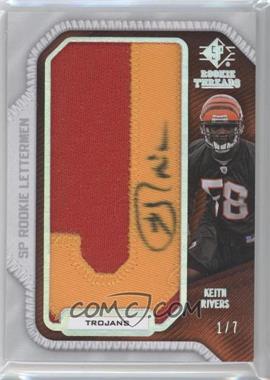 2008 SP Rookie Threads - Rookie Lettermen - College Nickname #KR24 - Keith Rivers /7