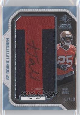 2008 SP Rookie Threads - Rookie Lettermen - Last Name #AT14 - Aqib Talib /50