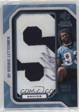 2008 SP Rookie Threads - Rookie Lettermen - Last Name #QG31 - Quentin Groves /41