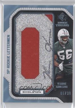 2008 SP Rookie Threads - Rookie Lettermen - Last Name #VG34 - Vernon Gholston /31