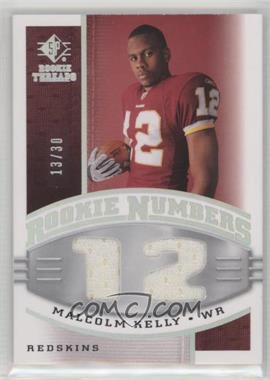 2008 SP Rookie Threads - Rookie Numbers - Platinum #RN-MK - Malcolm Kelly /30