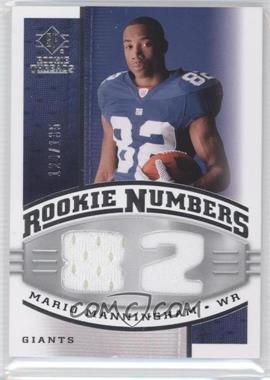 2008 SP Rookie Threads - Rookie Numbers #RN-MM - Mario Manningham /135