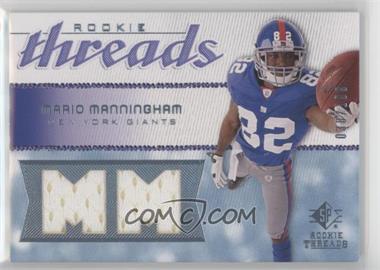 2008 SP Rookie Threads - Rookie Threads - Player Initials #RT-MM - Mario Manningham /199