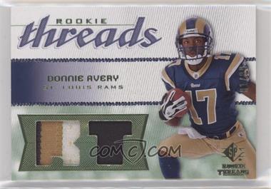 2008 SP Rookie Threads - Rookie Threads - Position Green Patch #RT-DA - Donnie Avery /75