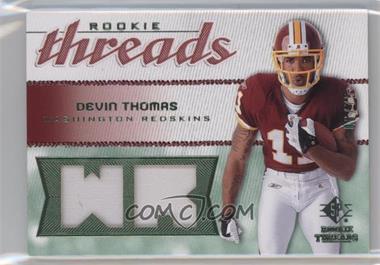 2008 SP Rookie Threads - Rookie Threads - Position Green Patch #RT-DT - Devin Thomas /75