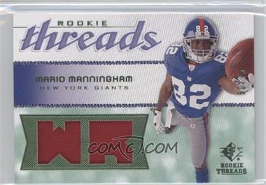 2008 SP Rookie Threads - Rookie Threads - Position Green Patch #RT-MM - Mario Manningham /75