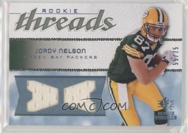 2008 SP Rookie Threads - Rookie Threads - Sideways A Pattern #RT-JN - Jordy Nelson /75