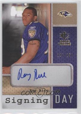 2008 SP Rookie Threads - Signing Day #SD-RR - Ray Rice /254