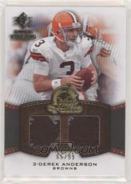 2008 SP Rookie Threads - Stitch in Time - Square Pattern #ST-DA - Derek Anderson /99