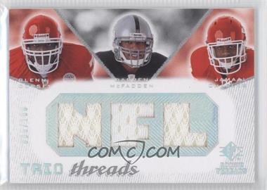 2008 SP Rookie Threads - Trio Threads - NFL #TT-DMC - Glenn Dorsey, Darren McFadden, Jamaal Charles /100