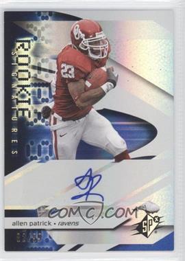 2008 SPx - [Base] - Blue #189 - Rookie Signatures - Allen Patrick /99