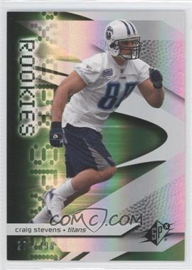 2008 SPx - [Base] - Green #101 - Rookies - Craig Stevens /499