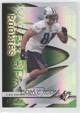 2008 SPx - [Base] - Green #101 - Rookies - Craig Stevens /499