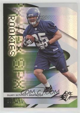 2008 SPx - [Base] - Green #133 - Rookies - Owen Schmitt /499