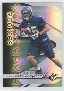 2008 SPx - [Base] - Green #133 - Rookies - Owen Schmitt /499