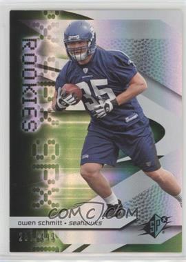 2008 SPx - [Base] - Green #133 - Rookies - Owen Schmitt /499