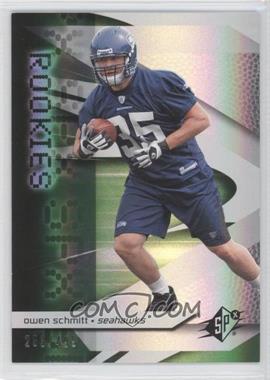 2008 SPx - [Base] - Green #133 - Rookies - Owen Schmitt /499