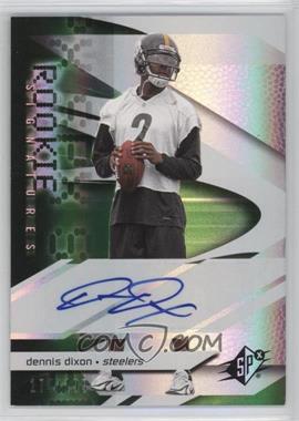 2008 SPx - [Base] - Green #210 - Rookie Signatures - Dennis Dixon /199