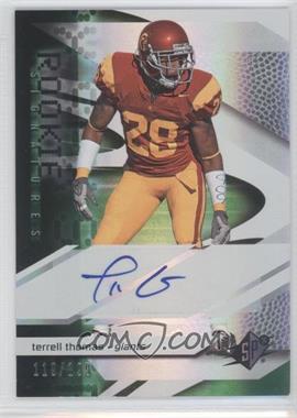 2008 SPx - [Base] - Green #224 - Rookie Signatures - Terrell Thomas /199