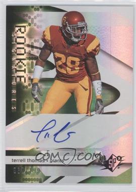 2008 SPx - [Base] - Green #224 - Rookie Signatures - Terrell Thomas /199