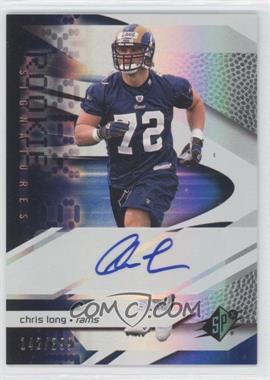 2008 SPx - [Base] #204 - Rookie Signatures - Chris Long /399