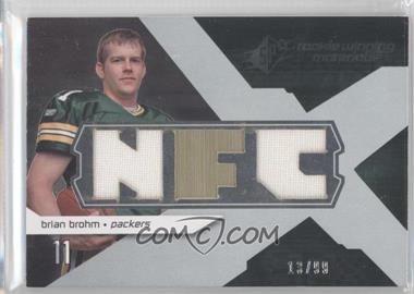 2008 SPx - Rookie Winning Materials - Dual Jersey Conference Letters Numbered to 99 #RM-BB - Brian Brohm /99