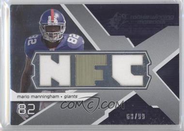 2008 SPx - Rookie Winning Materials - Dual Jersey Conference Letters Numbered to 99 #RM-MM - Mario Manningham /99