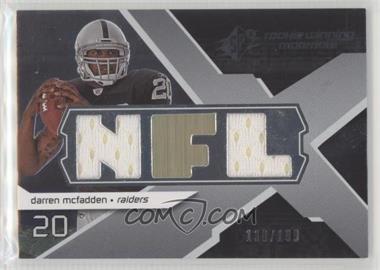 2008 SPx - Rookie Winning Materials - Dual Jersey NFL Letters Numbered to 199 #RM-DM - Darren McFadden /199