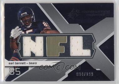 2008 SPx - Rookie Winning Materials - Dual Jersey NFL Letters Numbered to 199 #RM-EB - Earl Bennett /199 [EX to NM]