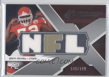2008 SPx - Rookie Winning Materials - Dual Jersey NFL Letters Numbered to 199 #RM-GD - Glenn Dorsey /199