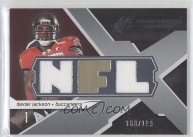 2008 SPx - Rookie Winning Materials - Dual Jersey NFL Letters Numbered to 199 #RM-JA - Dexter Jackson /199