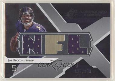 2008 SPx - Rookie Winning Materials - Dual Jersey NFL Letters Numbered to 199 #RM-JF - Joe Flacco /199