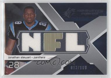 2008 SPx - Rookie Winning Materials - Dual Jersey NFL Letters Numbered to 199 #RM-JS - Jonathan Stewart /199