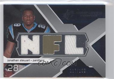 2008 SPx - Rookie Winning Materials - Dual Jersey NFL Letters Numbered to 199 #RM-JS - Jonathan Stewart /199