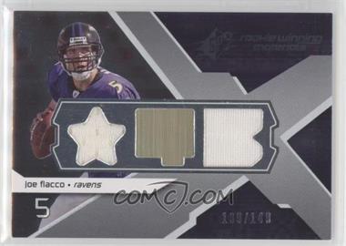 2008 SPx - Rookie Winning Materials - Dual Jersey Position Numbered to 149 #RM-JF - Joe Flacco /149