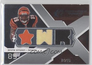2008 SPx - Rookie Winning Materials - Dual Jersey Position Numbered to 25 #RM-SI - Jerome Simpson /25