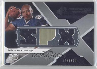 2008 SPx - Rookie Winning Materials - Dual Jersey SPX Letters Numbered to 199 #RM-FJ - Felix Jones /199