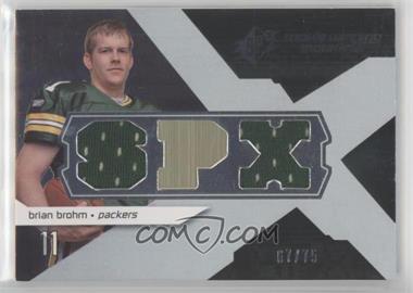 2008 SPx - Rookie Winning Materials - Dual Jersey SPX Letters Numbered to 75 #RM-BB - Brian Brohm /75