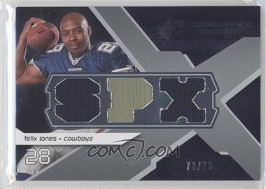 2008 SPx - Rookie Winning Materials - Dual Jersey SPX Letters Numbered to 75 #RM-FJ - Felix Jones /75