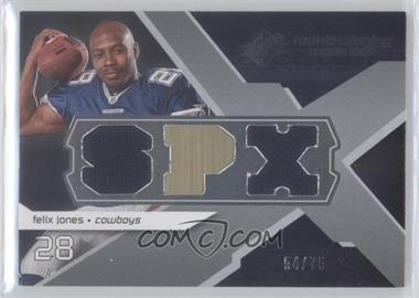 2008 SPx - Rookie Winning Materials - Dual Jersey SPX Letters Numbered to 75 #RM-FJ - Felix Jones /75