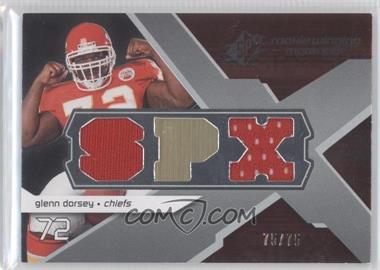 2008 SPx - Rookie Winning Materials - Dual Jersey SPX Letters Numbered to 75 #RM-GD - Glenn Dorsey /75