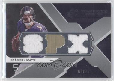 2008 SPx - Rookie Winning Materials - Dual Jersey SPX Letters Numbered to 75 #RM-JF - Joe Flacco /75