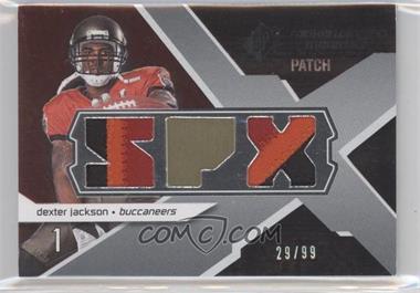 2008 SPx - Rookie Winning Materials - Dual Patch SPX Letters #RM-JA - Dexter Jackson /99