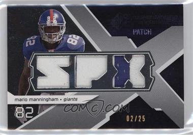 2008 SPx - Rookie Winning Materials - Triple Jersey SPX Letters Autograph #RM-MM - Mario Manningham /25