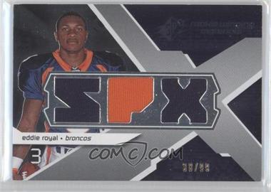 2008 SPx - Rookie Winning Materials - Triple Jersey SPX Letters Numbered to 99 #RM-ER - Eddie Royal /99