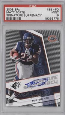 2008 SPx - Signature Supremacy #SS-FO - Matt Forte [PSA 9 MINT]