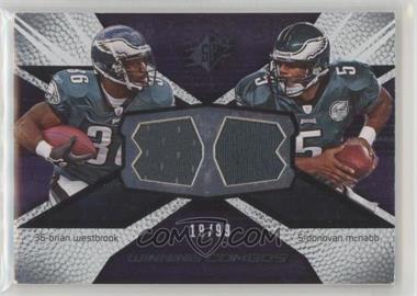 2008 SPx - Winning Combos - Numbered to 99 #WC12 - Brian Westbrook, Donovan McNabb /99