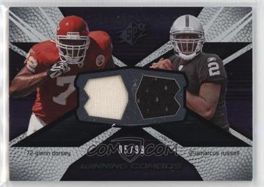 2008 SPx - Winning Combos - Numbered to 99 #WC35 - Glenn Dorsey, JaMarcus Russell /99