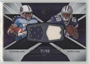 2008 SPx - Winning Combos - Numbered to 99 #WC59 - LenDale White, Felix Jones /99